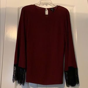 Massimo Burgandy Blouse